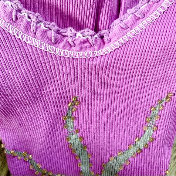 Boutique Crochet. Ribbed Tank Tops PINK & PURPLE - Picture 5 of 8